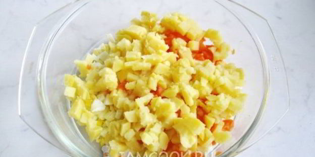 салат оливье с индейкой