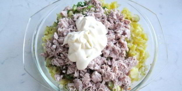 салат оливье с индейкой