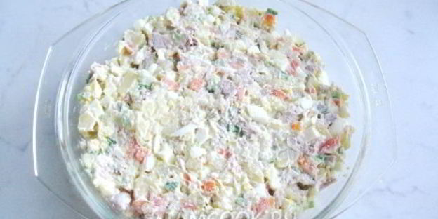 салат оливье с индейкой