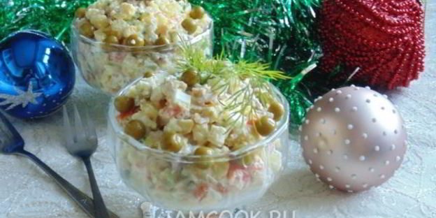 салат оливье с индейкой