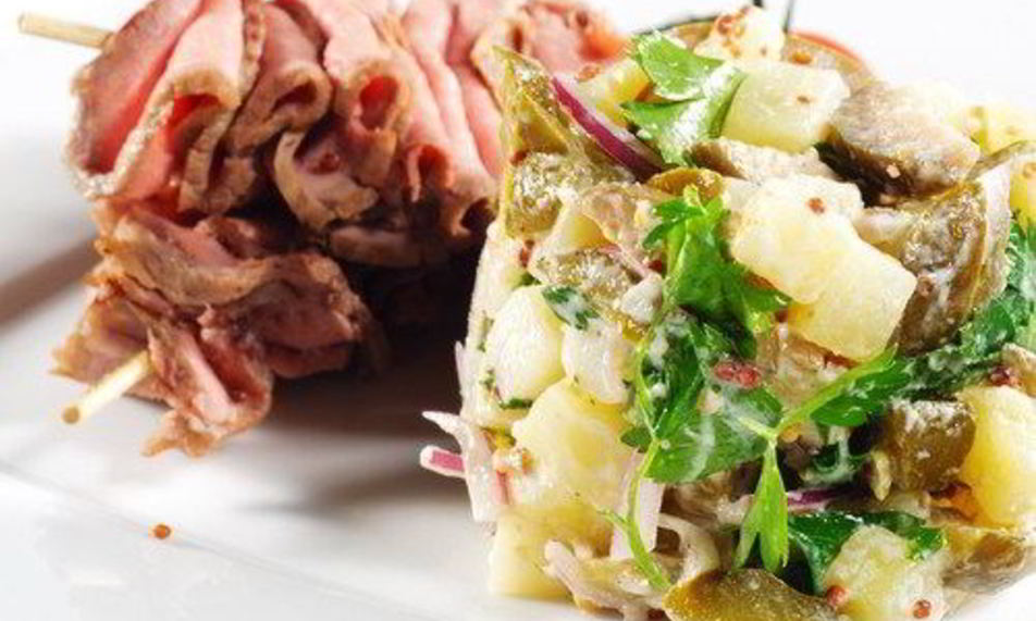 Рецепт салата оливье с кабачками