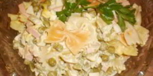 салат оливье с макаронами