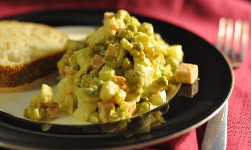 Рецепт салата оливье с морковью