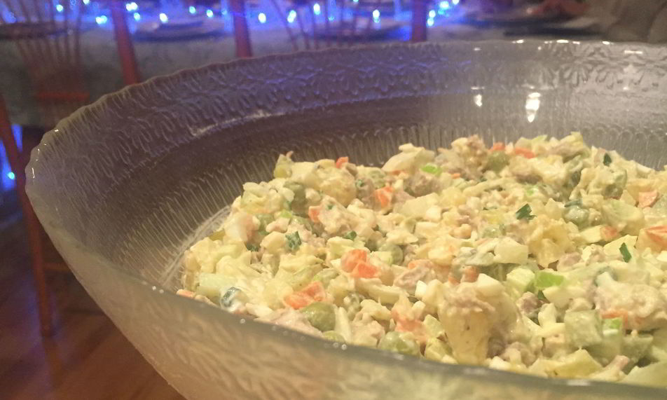 Рецепт салата оливье с мясом