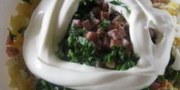 салат оливье с ветчиной