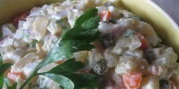 салат оливье с ветчиной