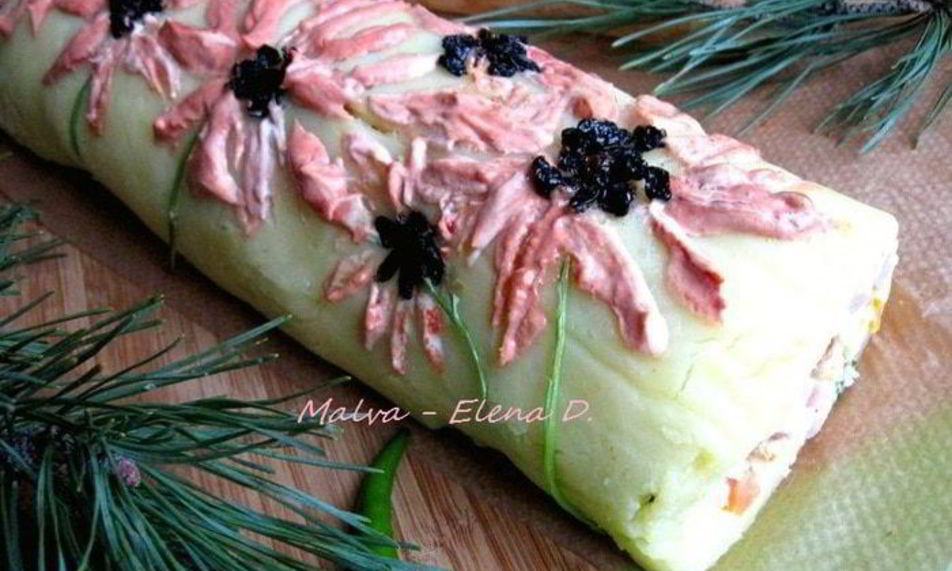 Рецепт салата-рулета оливье