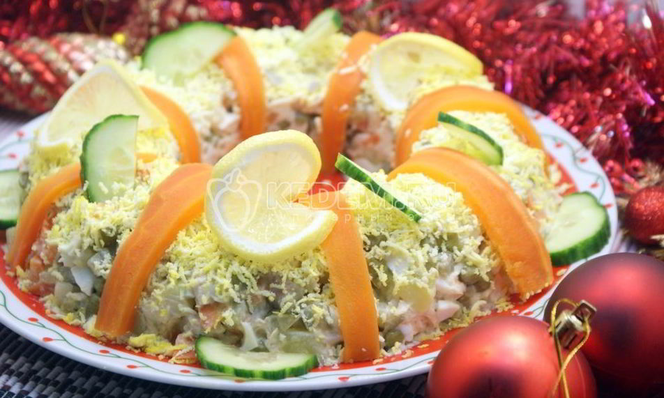 Рецепт салата с курицей праздничное оливье