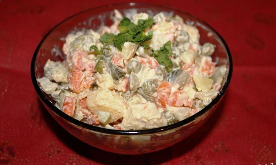 Рецепт вегетарианского оливье