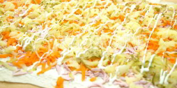 закуска оливье-рулет