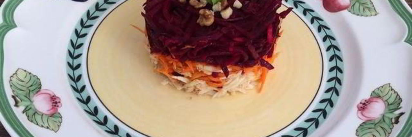 Овощной слоеный салат