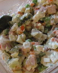 Салаты с горошком