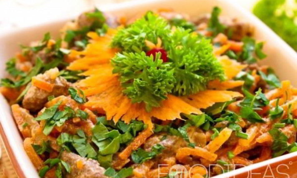 Рецепт печеночного салата с морковью по-корейски