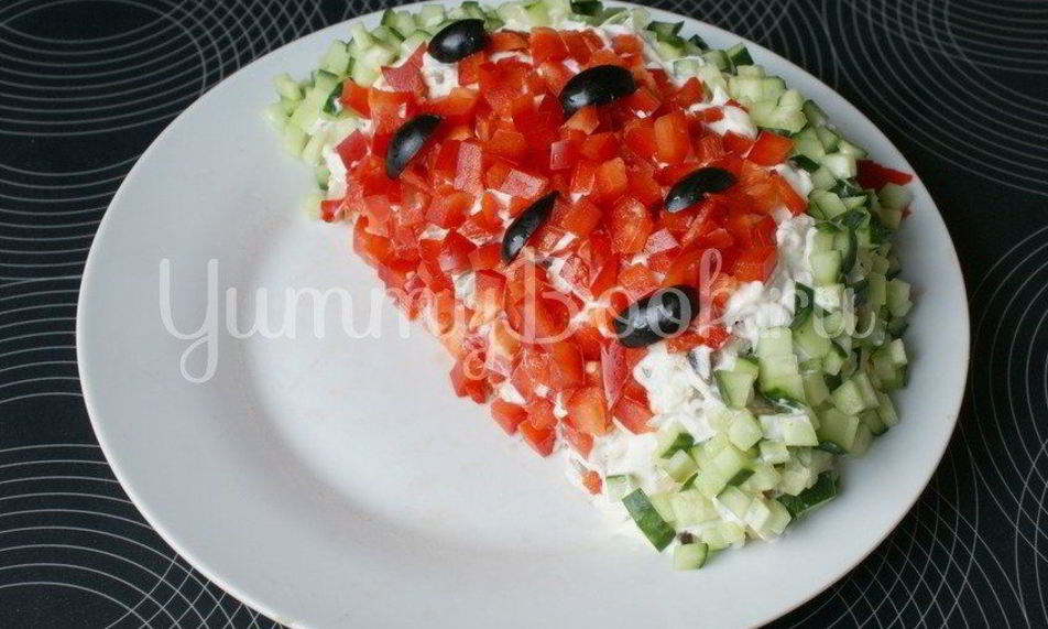 Рецепт салата арбузная долька