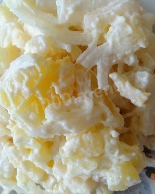 Салат из кальмаров постный