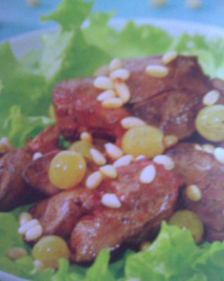 Салат из куриной печени