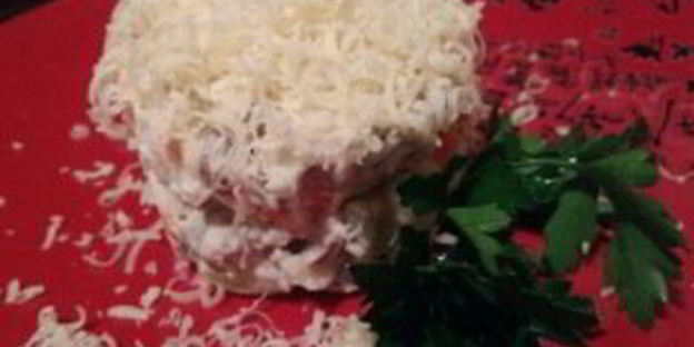 салат из печени с сыром