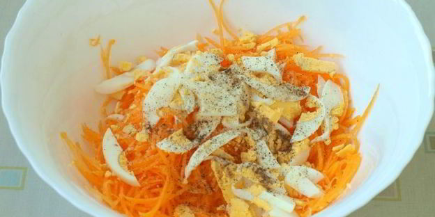 салат из тыквы с яйцом