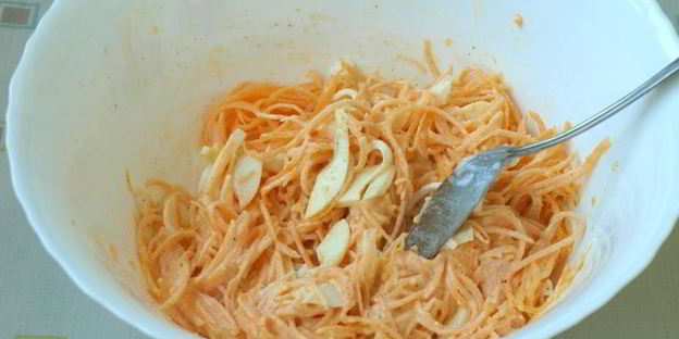 салат из тыквы с яйцом