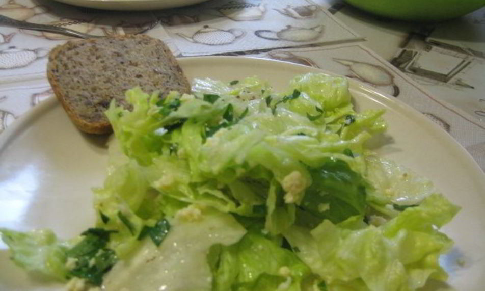 Рецепт французского зеленого салата мимоза