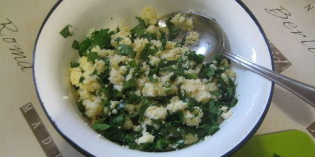 французский зеленый салат мимоза