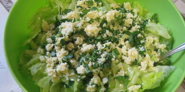 французский зеленый салат мимоза