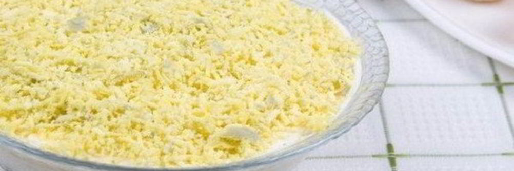 Мимоза без моркови и картошки