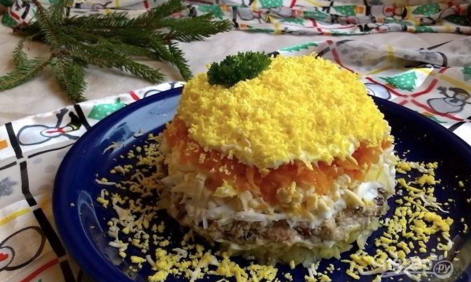 Рецепт мимозы с картошкой