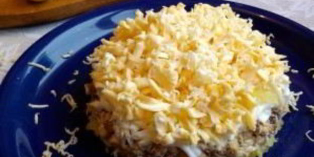 мимоза с картошкой