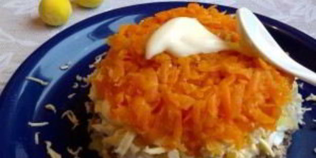 мимоза с картошкой