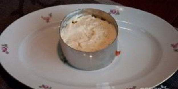 мимоза с крабовыми палочками и яблоком