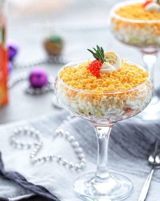 Мимоза в бокале