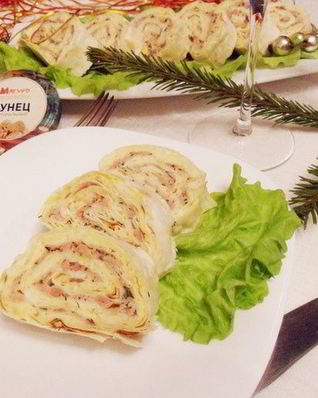 Мимоза в лаваше