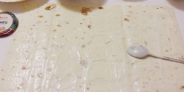 мимоза в лаваше