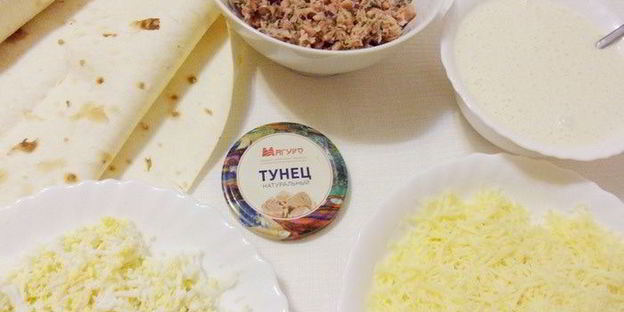 мимоза в лаваше