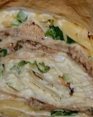 Рулет из тонкого лаваша Мимоза