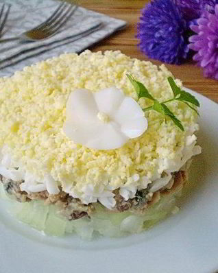 Салат Мимоза без картофеля