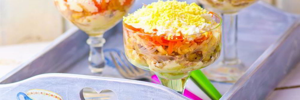 Салат Мимоза из консервов