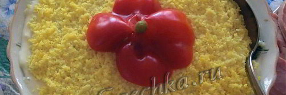 Салат Мимоза с консервами