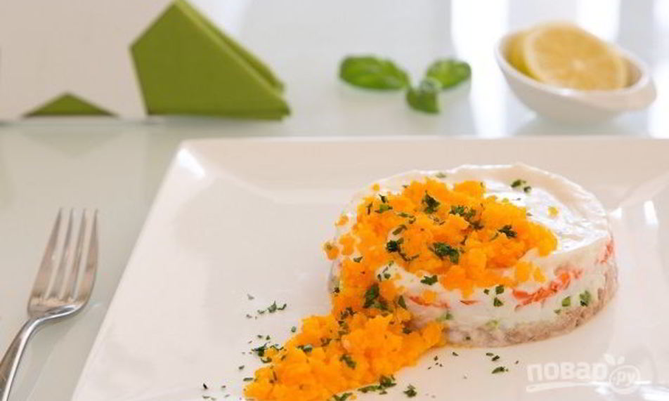 Рецепт салата мимоза с консервированным тунцом