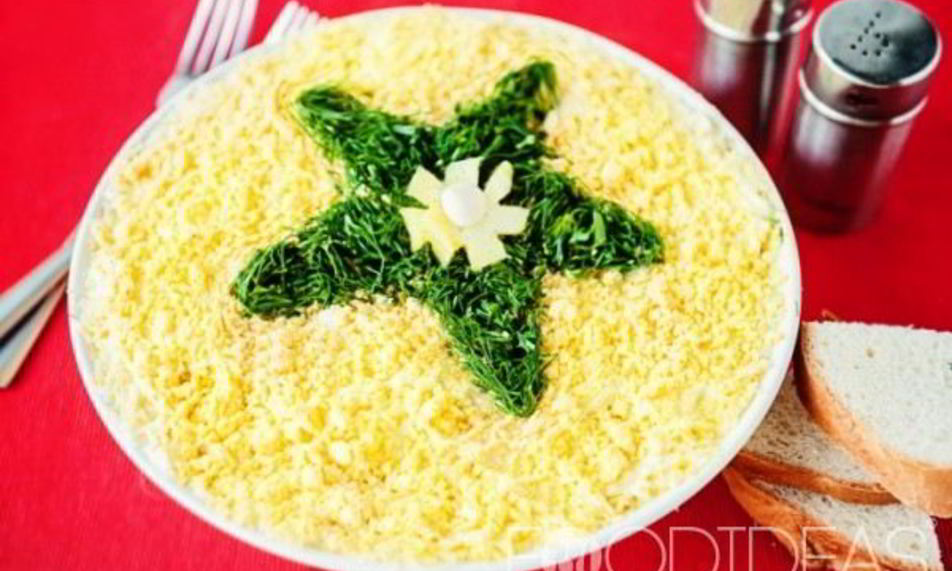 Рецепт салата мимоза с маслом