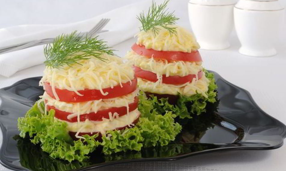 Рецепт салата мимоза с помидорами