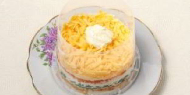 салат мимоза с рисом и сыром