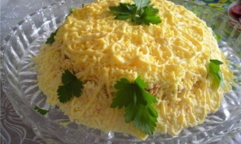 Рецепт салата мимоза с рисом