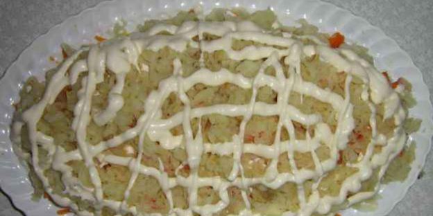 салат мимоза с сардиной