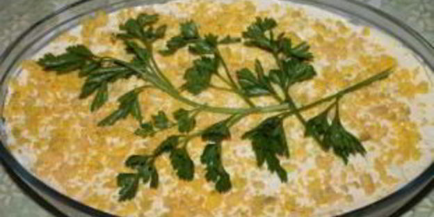 салат мимоза с сыром и яблоком