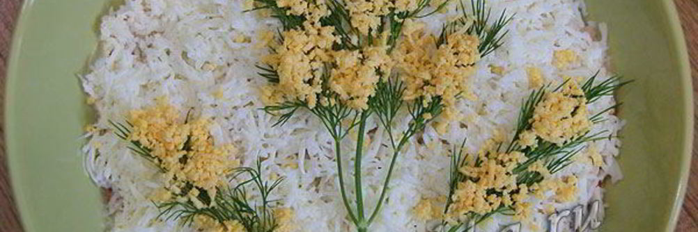 Салат Мимоза с сыром