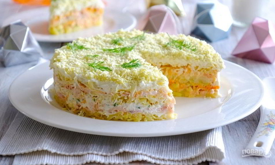 Рецепт салата рыбного мимоза