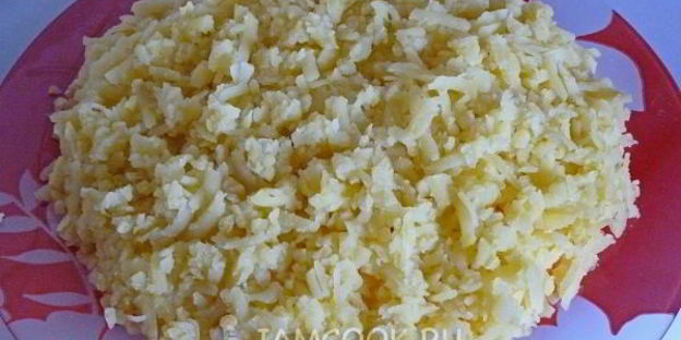 слоеный салат мимоза