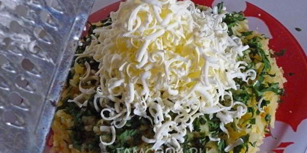 слоеный салат мимоза